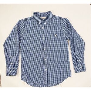 The Beaufort Bonnett Company Dean’s List Shirt Blue Check Plaid Boys Size 10